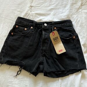Levi’s High Rise 501 Shorts Black